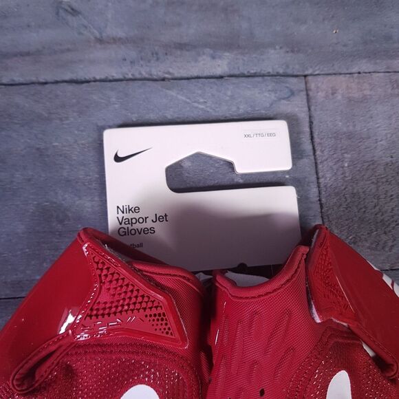 NIKE Vapor Jet Arkansas Razorbacks Football Gloves Size 2XL Maroon Red Receiver - Picture 3 of 4